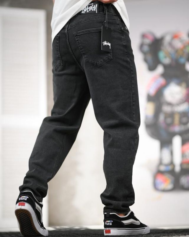 Джинси stussy ballon потертий чорний ТР6861