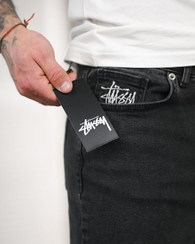 Джинси stussy ballon потертий чорний ТР6861