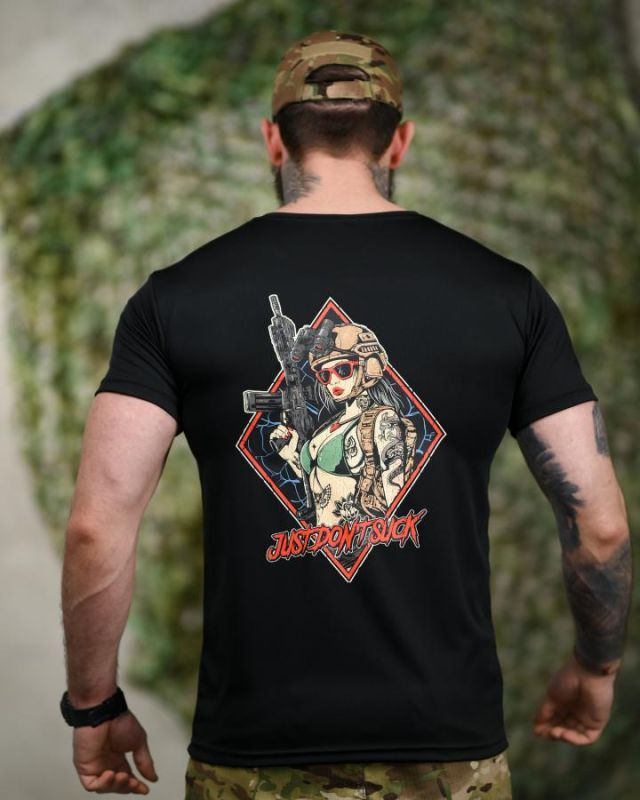 Тактична футболка SELION Just don’t black ТР6217