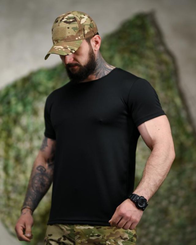 Тактична футболка SELION Just don’t black ТР6217