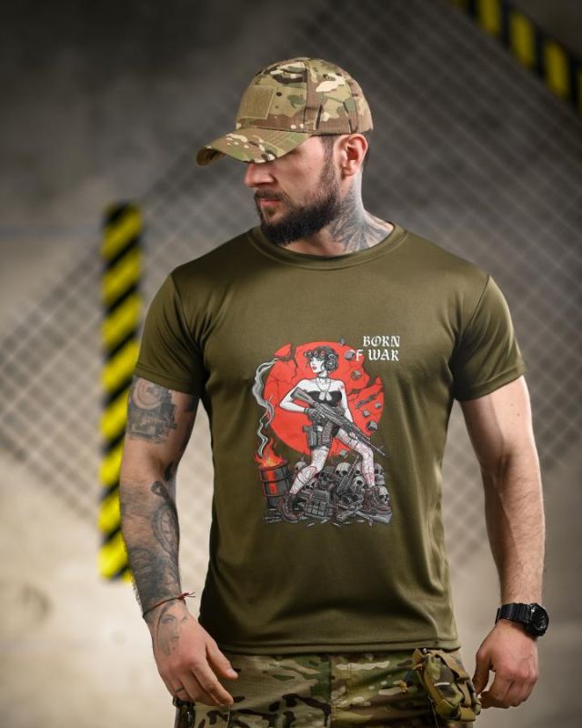 Тактична футболка Born of war oliva ВТ4721