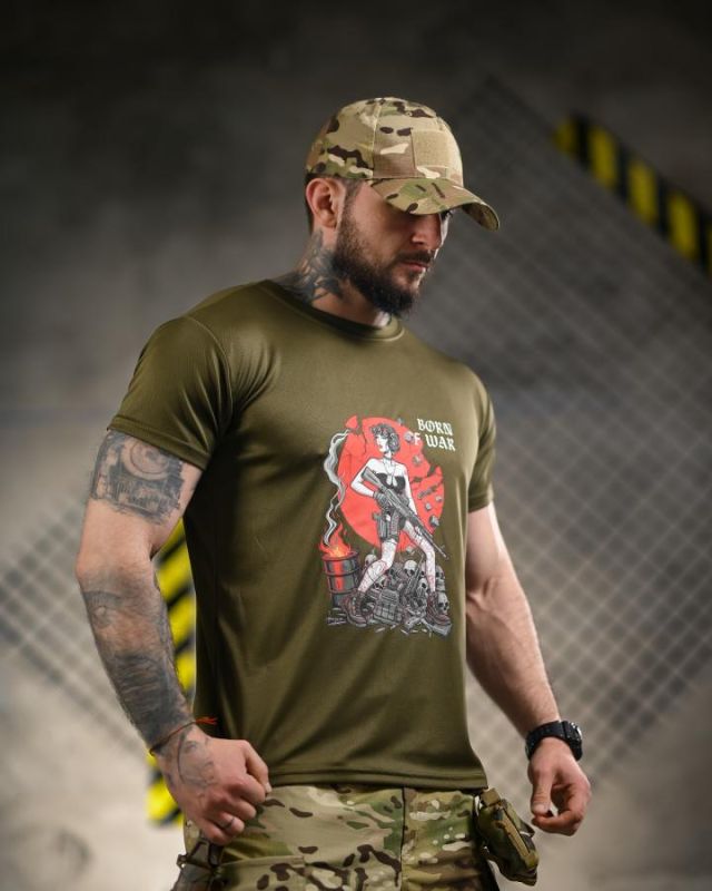 Тактична футболка Born of war oliva ВТ4721