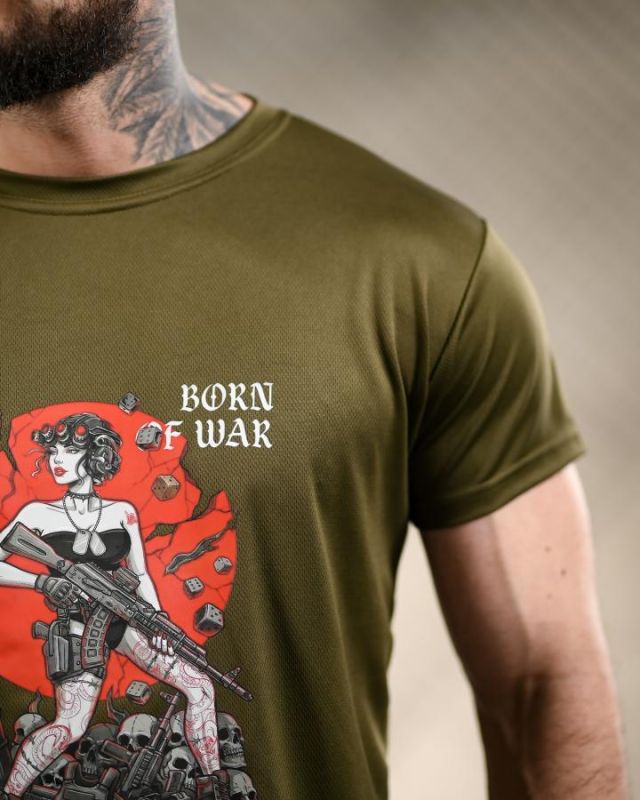 Тактична футболка Born of war oliva ВТ4721