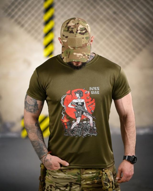 Тактична футболка Born of war oliva ВТ4721