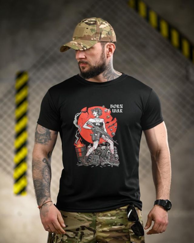 Тактична футболка Born of war black ВТ4722