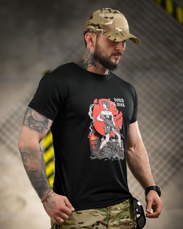 Тактична футболка Born of war black ВТ4722