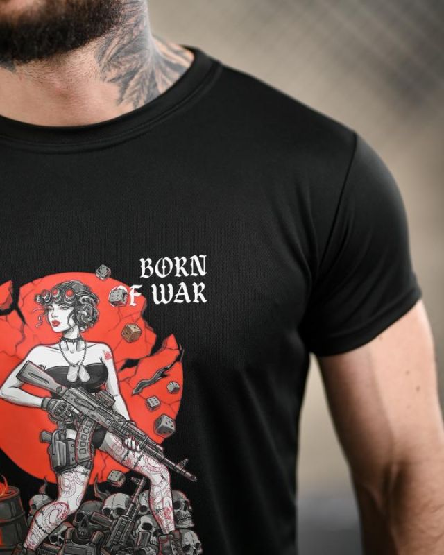 Тактична футболка Born of war black ВТ4722