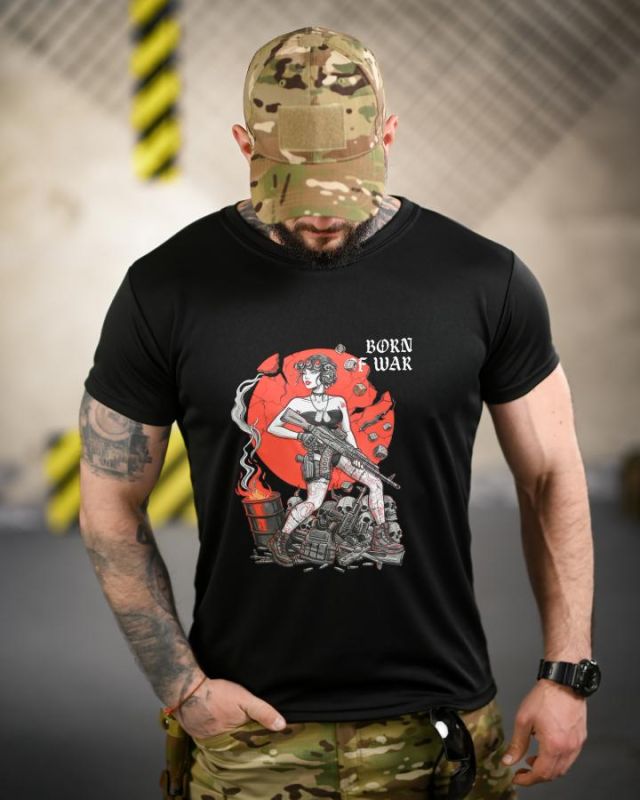 Тактична футболка Born of war black ВТ4722