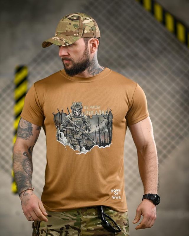 Тактична футболка BORN OF WAR Посадка coyot ВТ4728