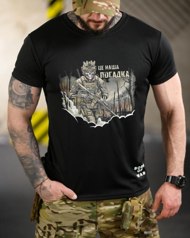 Тактична футболка BORN OF WAR Посадка black ВТ4718