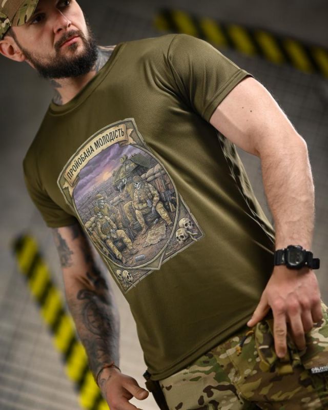 Тактична футболка BORN OF WAR Молодість олива ВТ4720