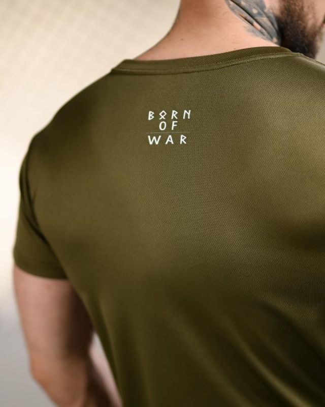 Тактична футболка BORN OF WAR Молодість олива ВТ4720