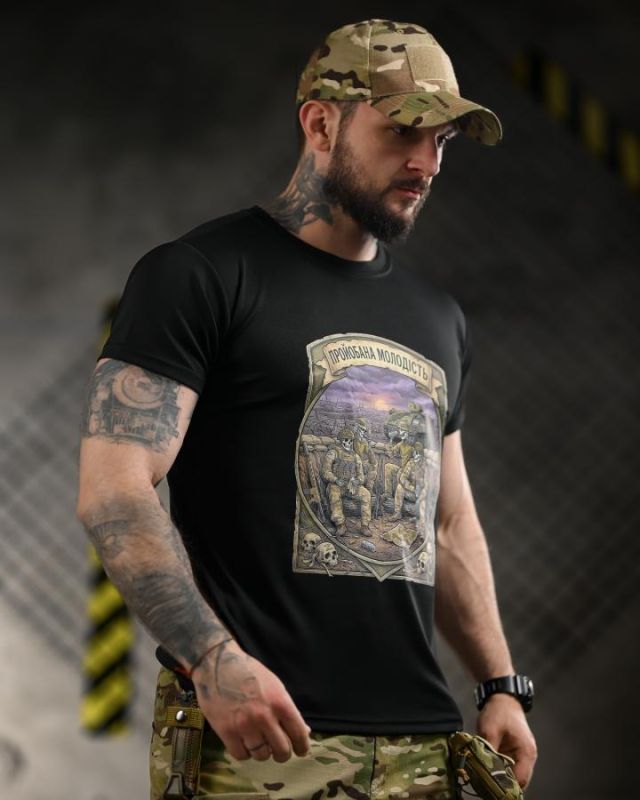 Тактична футболка BORN OF WAR Молодість black ВТ4717