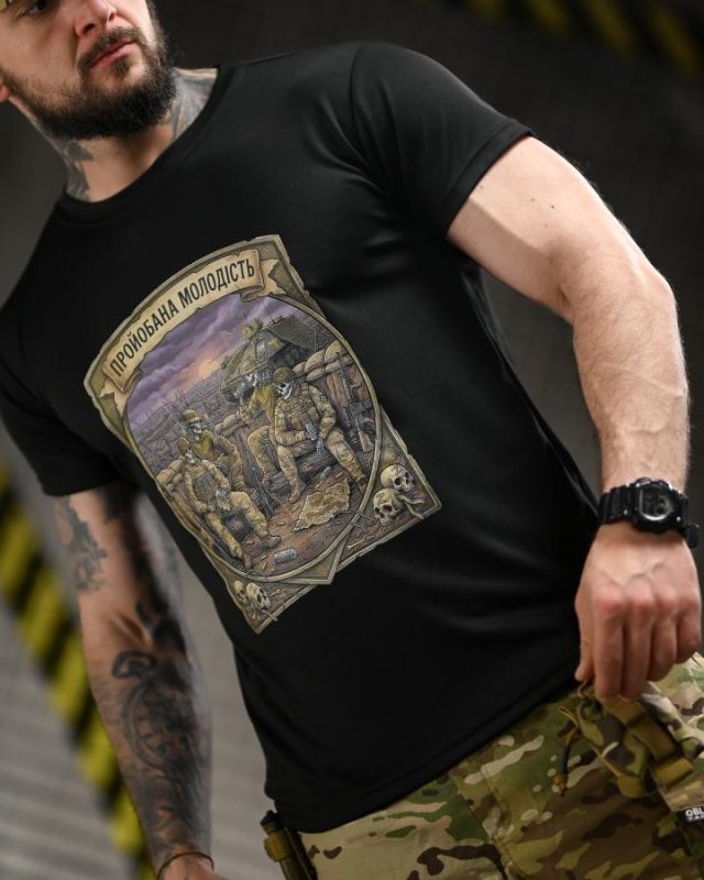 Тактична футболка BORN OF WAR Молодість black ВТ4717