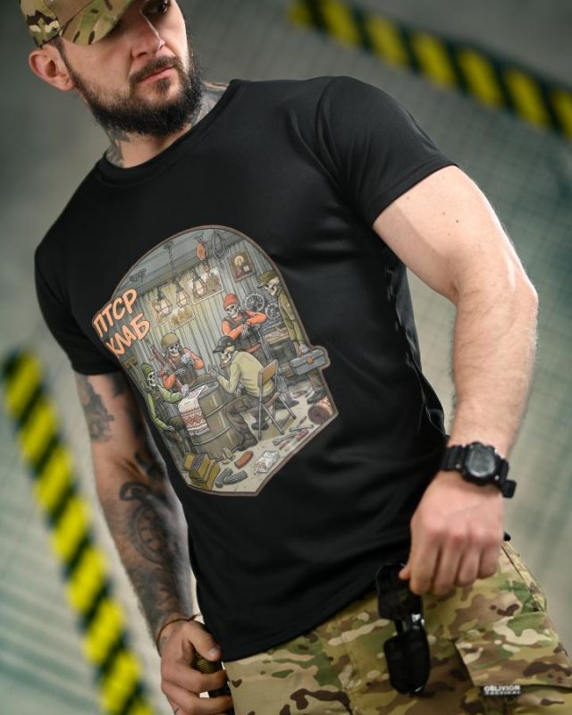 Тактична футболка BORN OF WAR ПТСР клаб black ВТ4726