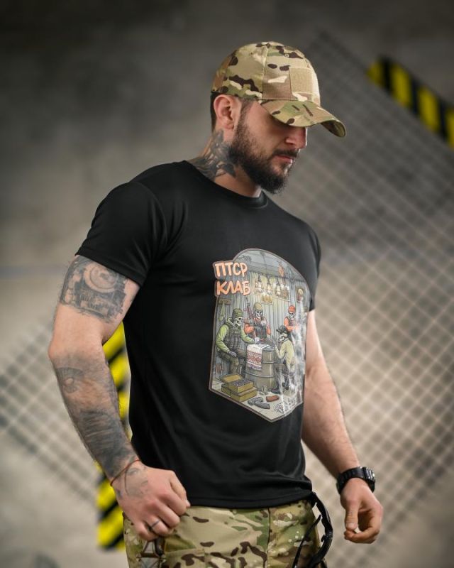 Тактична футболка BORN OF WAR ПТСР клаб black ВТ4726
