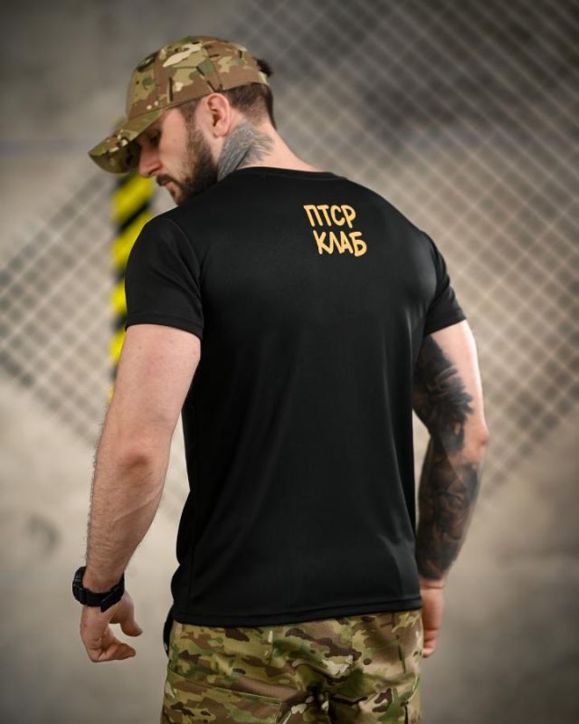 Тактична футболка BORN OF WAR ПТСР клаб black ВТ4726