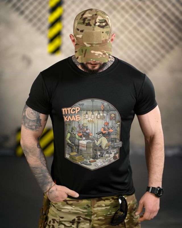 Тактична футболка BORN OF WAR ПТСР клаб black ВТ4726