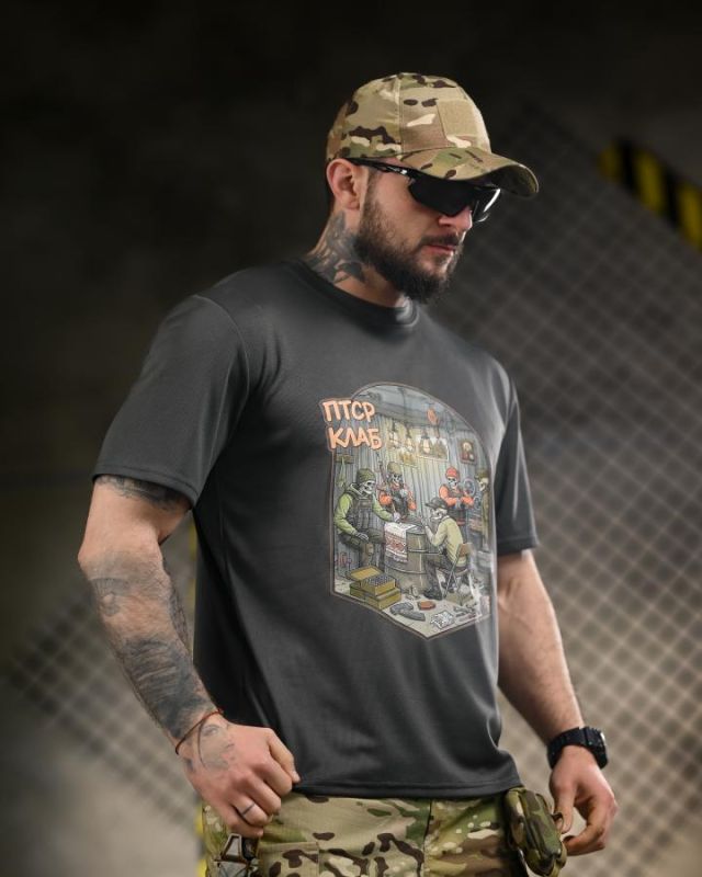 Тактична футболка BORN OF WAR ПТСР клаб grey ВТ4732