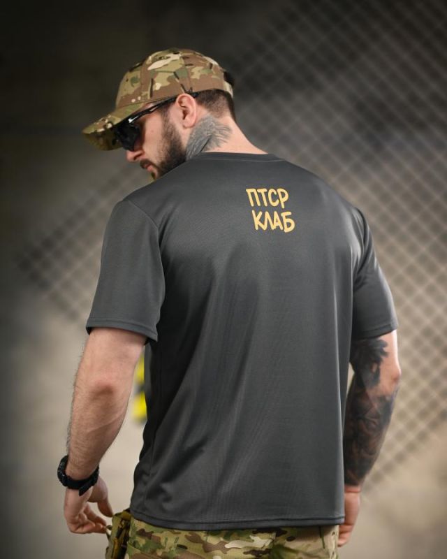 Тактична футболка BORN OF WAR ПТСР клаб grey ВТ4732