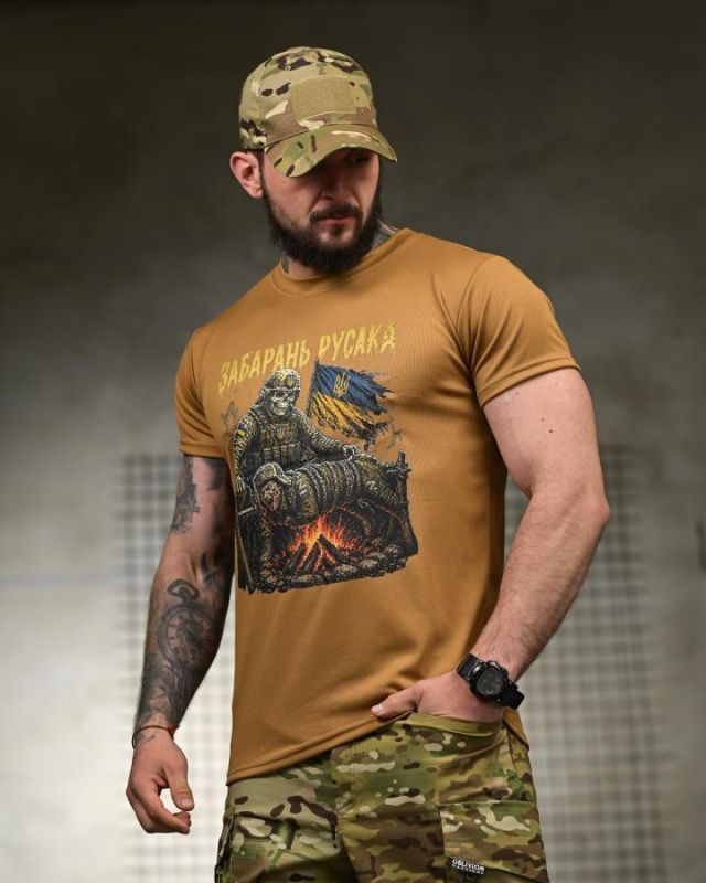 Тактична футболка BORN OF WAR забарань русака кайот РН2548