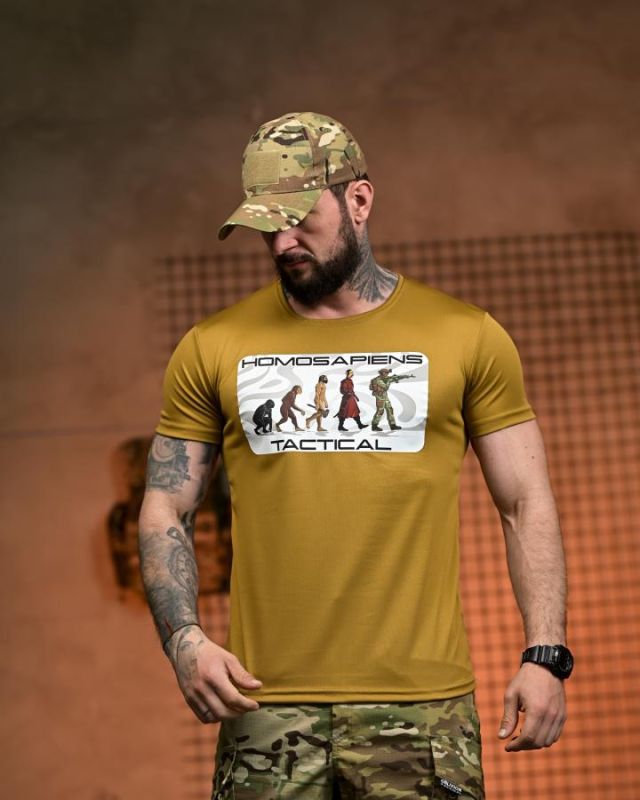 Тактична футболка SELION Tactical coyot РН2538