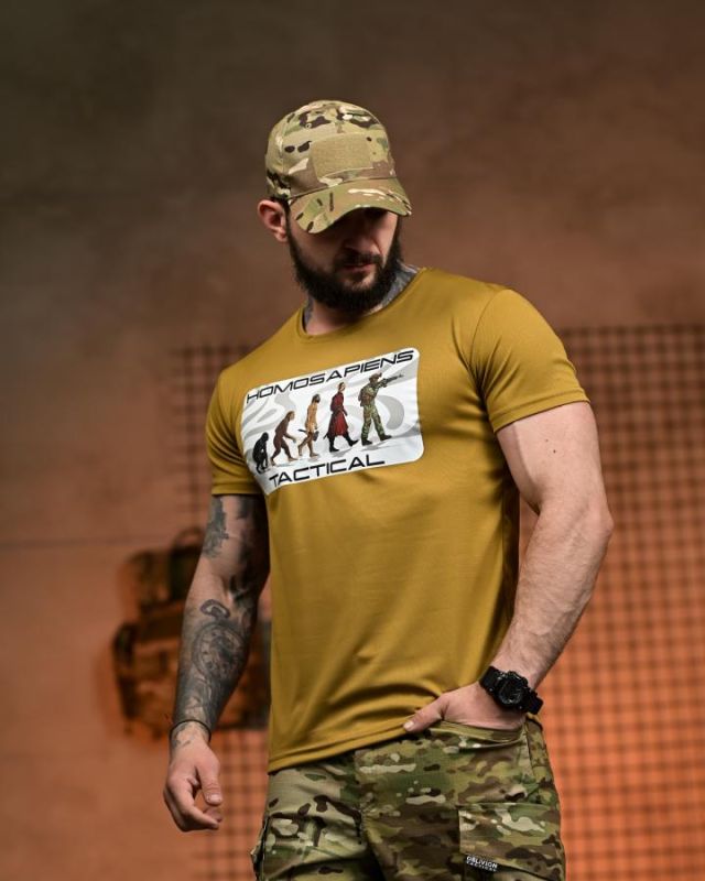 Тактична футболка SELION Tactical coyot РН2538