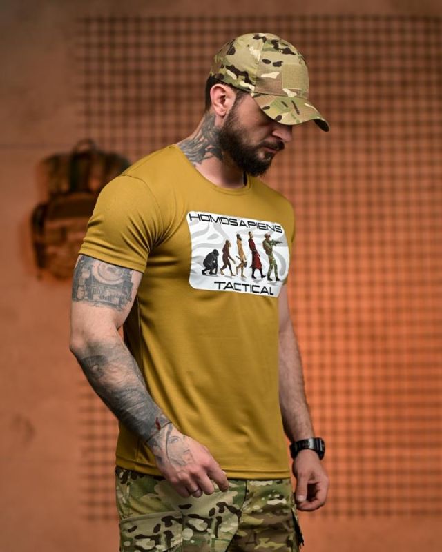 Тактична футболка SELION Tactical coyot РН2538