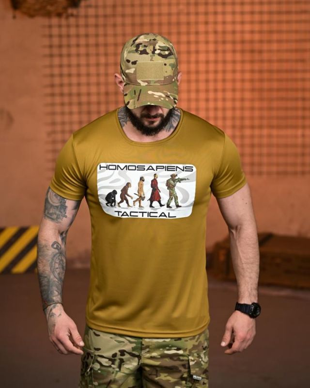 Тактична футболка SELION Tactical coyot РН2538