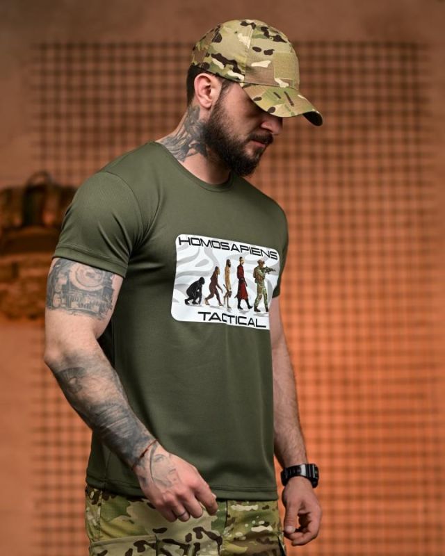Тактична футболка SELION Tactical oliva РН2537