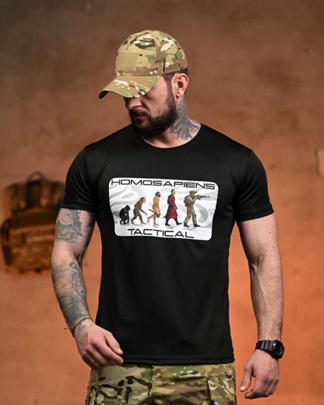 Тактична футболка SELION Tactical black РН2536
