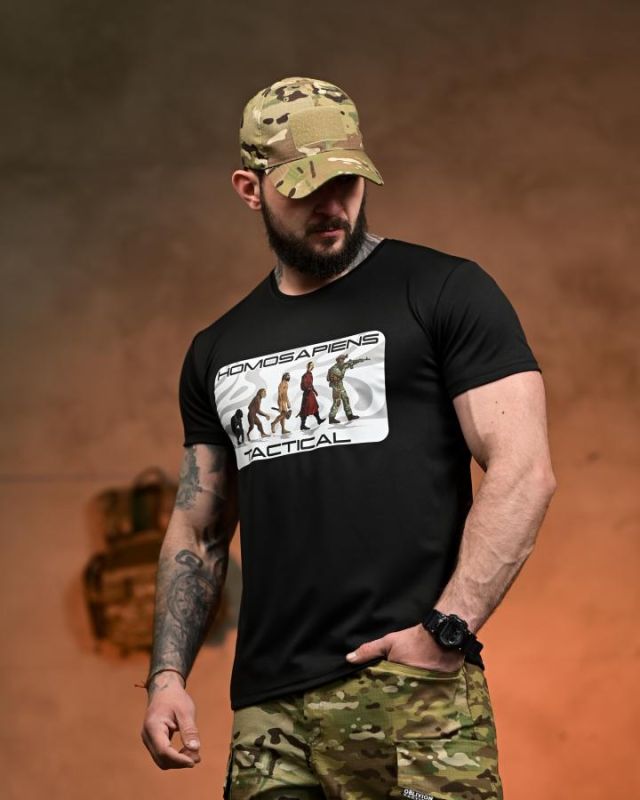 Тактична футболка SELION Tactical black РН2536