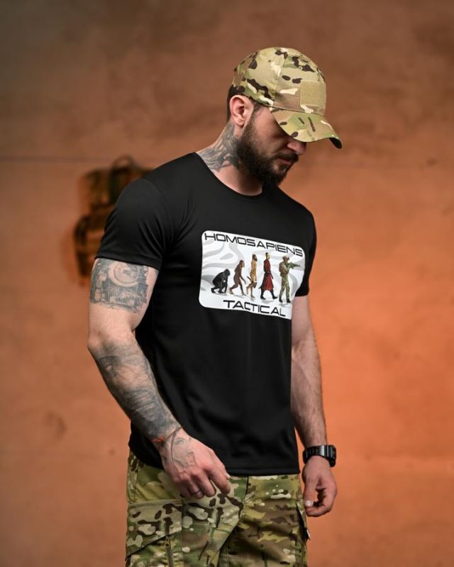 Тактична футболка SELION Tactical black РН2536