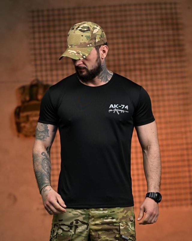 Тактична футболка SELION АК-74 black РН2540