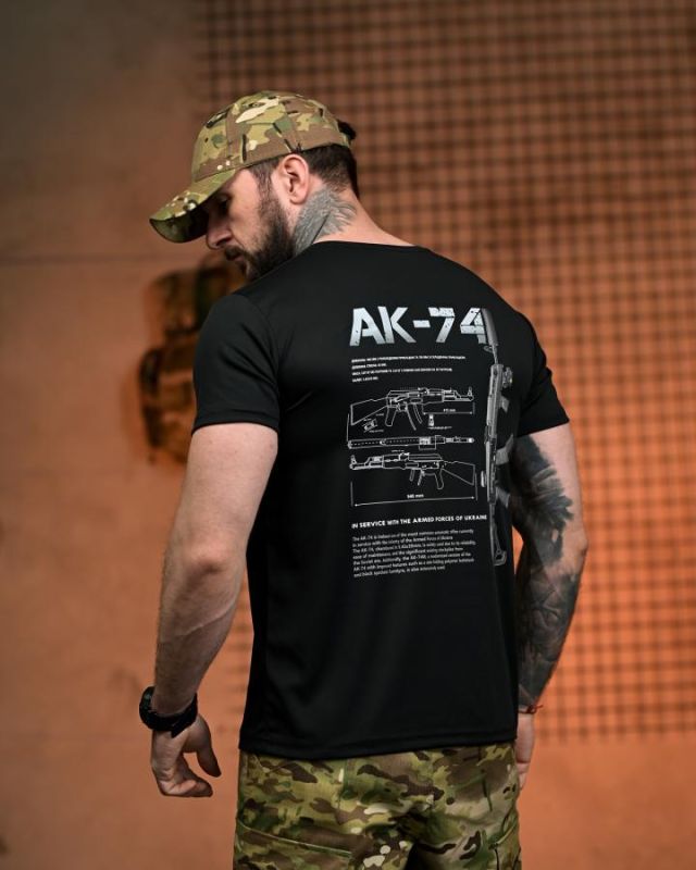 Тактична футболка SELION АК-74 black РН2540