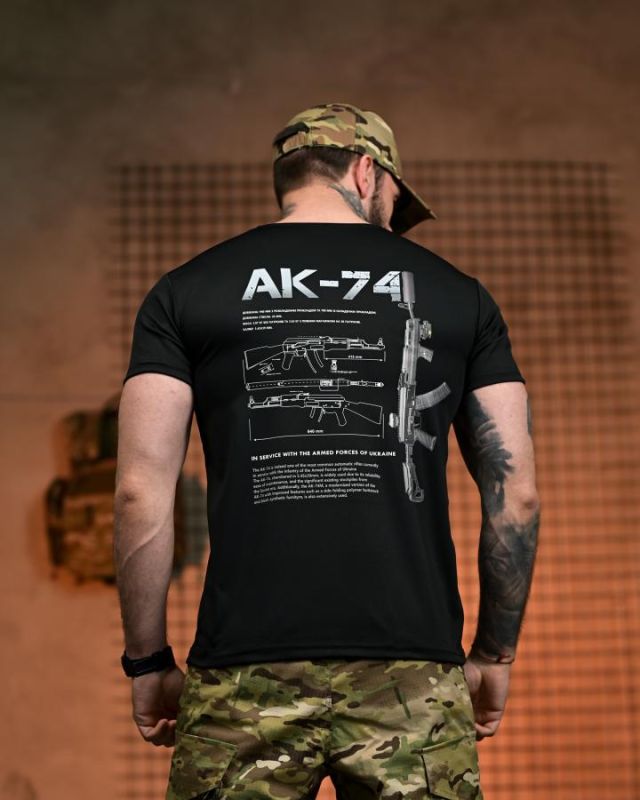 Тактична футболка SELION АК-74 black РН2540