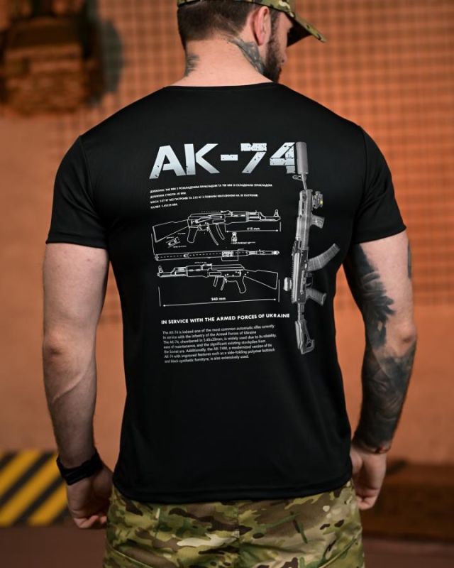 Тактична футболка SELION АК-74 black РН2540