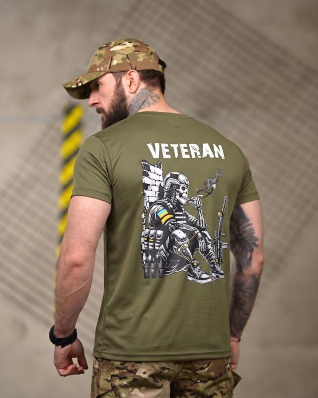 Тактична футболка SELION Veteran oliva ДЛ7221
