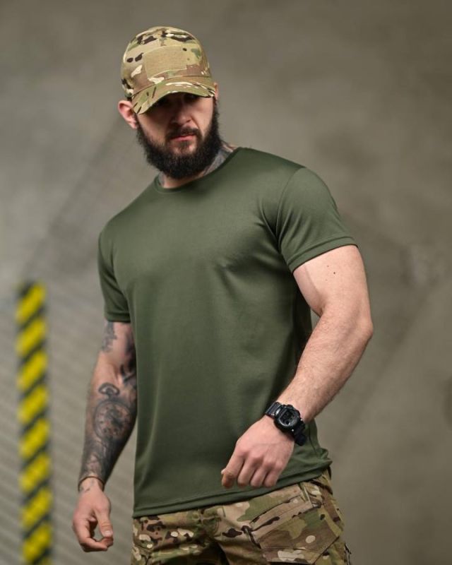 Тактична футболка SELION Veteran oliva ДЛ7221