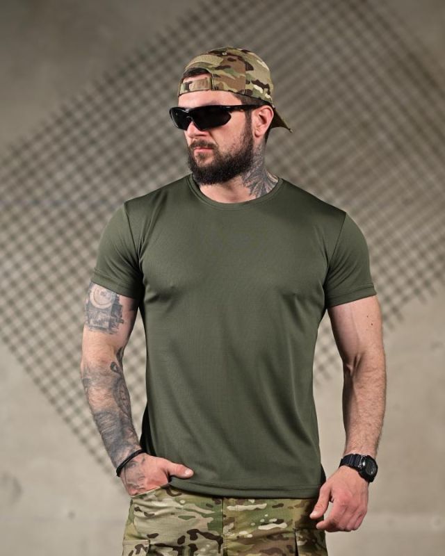 Тактична футболка SELION Gun oliva РГ6160