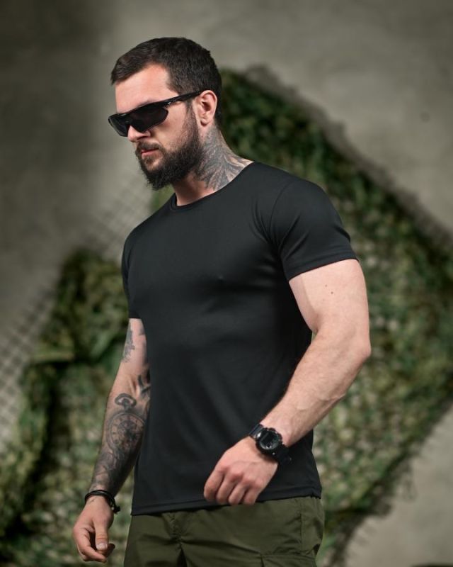 Тактична футболка SELION Veteran black ТР6929