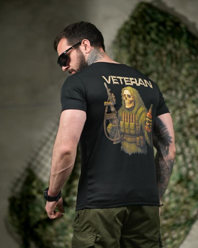Тактична футболка SELION Veteran black ТР6929