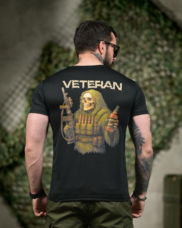 Тактична футболка SELION Veteran black ТР6929