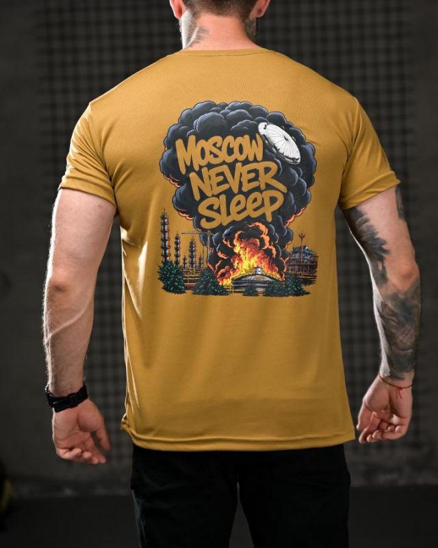 Тактична футболка SELION Never sleep coyot ВТ4672