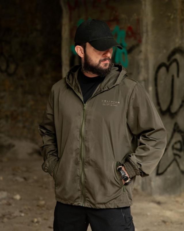 Вітровка в стилі мілітарі BORN OF WAR ghost олива ВТ5443