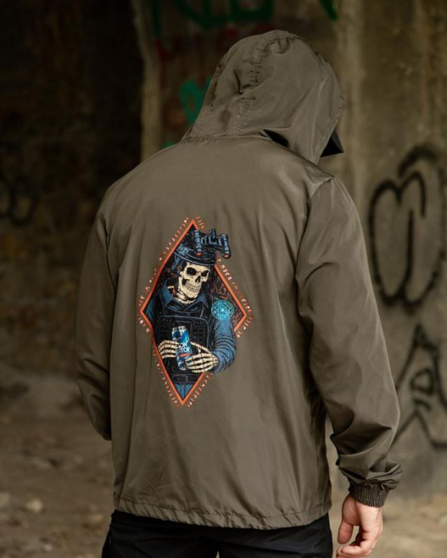 Вітровка в стилі мілітарі BORN OF WAR ghost олива ВТ5443