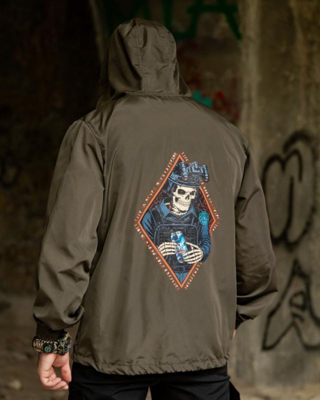 Вітровка в стилі мілітарі BORN OF WAR ghost олива ВТ5443