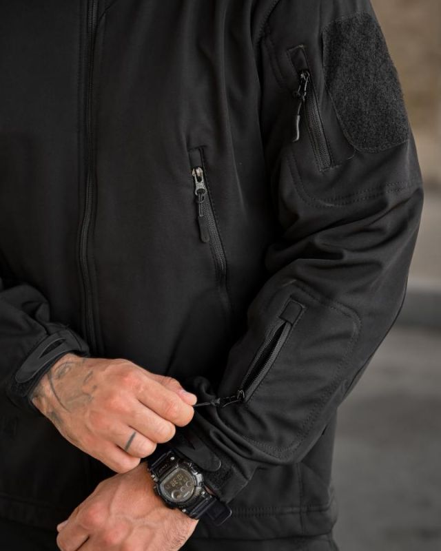 Тактична куртка Softshell ELEMENT black РА4968