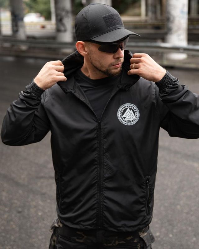 Вітровка в стилі мілітарі BORN OF WAR Odin black ВТ5636