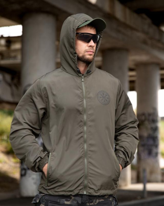 Military-style windbreaker BORN OF WAR Death will wait oliva VT5627